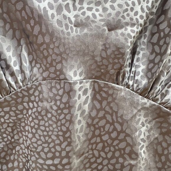 Glam Satin Grey Leopard Print Cami Top‎ Adjustable Straps Party Fairy Size S - Picture 2 of 5